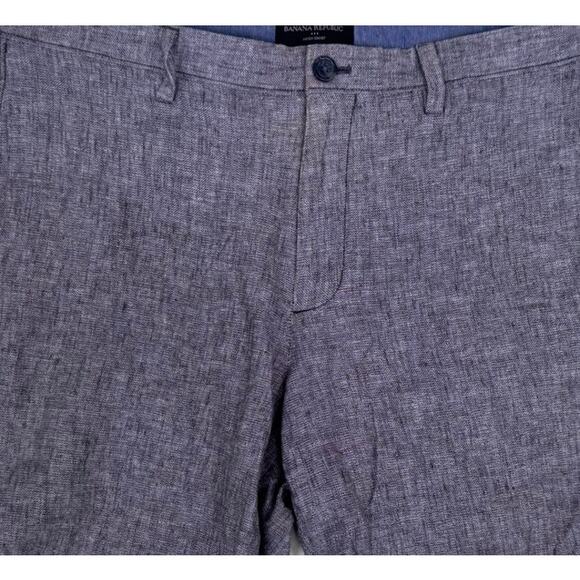 Banana Republic Factory Aiden Short Size 35 Mens Gray Shorts Linen Cotton Blend - Picture 2 of 7